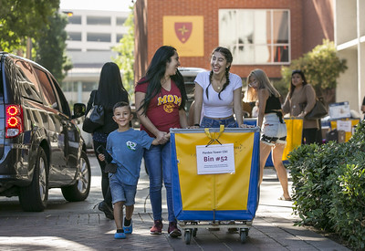 Mother and daughter on move-in day